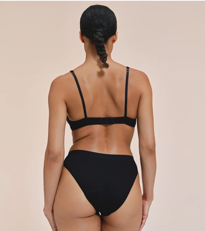 Snuggs Brief Tencel Lyocell Heavy Black menstruační kalhotky