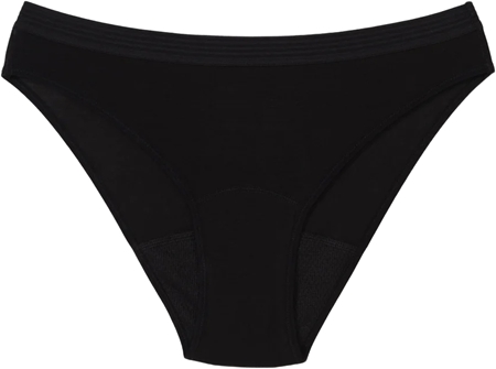Snuggs Brief Medium Black menstrualne hlačke iz blaga za srednje močno menstruacijo