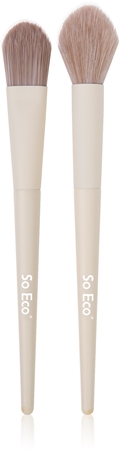 So Eco Natural Travel Makeup Brush Set - 4 Vegane Pinsel + Kosmetiktasche, Tierversuchsfrei & Nachhaltig