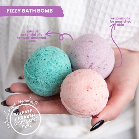 Soaphoria Lavender Fields Fizzy Bath Bomb шипучі бомбочки для ванни з відновлюючим ефектом