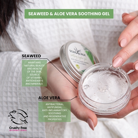 Soaphoria Care Aloe Vera & Seaweed Gel zklidňující gel s aloe vera a mořskými řasami