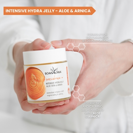 Soaphoria HydraJelly+ Aloe Vera & Arnica Soothing Moisturizing Gel with aloe vera