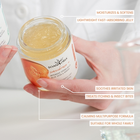 Soaphoria HydraJelly+ Aloe Vera & Arnica Soothing Moisturizing Gel with aloe vera