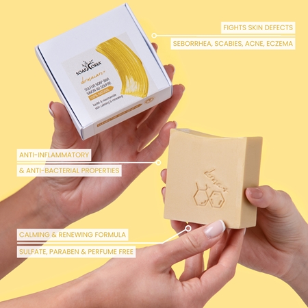 Soaphoria Dermacare+ Sulphur sapone allo zolfo per una pulizia in profondità