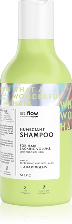 so!flow Low Porosity Hair Humectant Shampoo das Reinigungsshampoo für Haare ohne Volumen