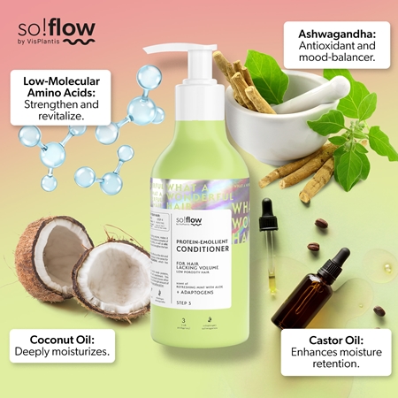 so!flow Low Porosity Hair Protein-Emollient Conditioner Conditioner for hair that lacks volume