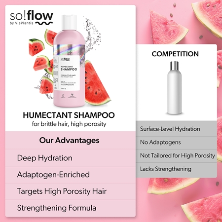 so!flow High Porosity Hair Humectant Shampoo Schampo For bräckligt och stressat hår