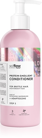 so!flow High Porosity Hair Protein-Emollient Conditioner Stärkande balsam For bräckligt och stressat hår
