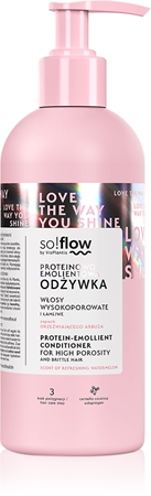 so!flow High Porosity Hair Protein-Emollient Conditioner après-shampoing fortifiant pour cheveux cassants et stressés