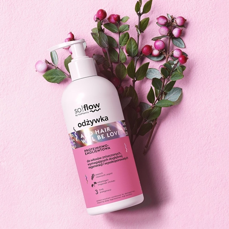 so!flow Damaged Hair Protein-Emollient Conditioner stärkender Conditioner für beschädigtes Haar