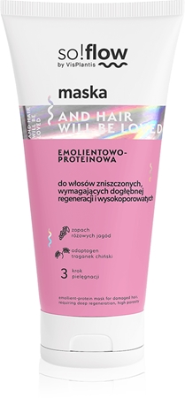so!flow Damaged Hair Protein-Emollient Mask maska za okrepitev las za poškodovane lase