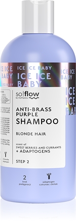 so!flow Cooling Shampoo Blonde Hair lila sampon semlegesíti a sárgás tónusokat