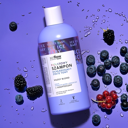 so!flow Cooling Shampoo Blonde Hair lila sampon semlegesíti a sárgás tónusokat