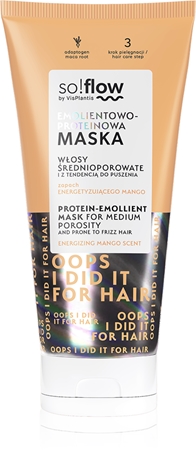 so!flow Medium Porosity Hair Protein-Emollient Mask Hair Mask to treat frizz