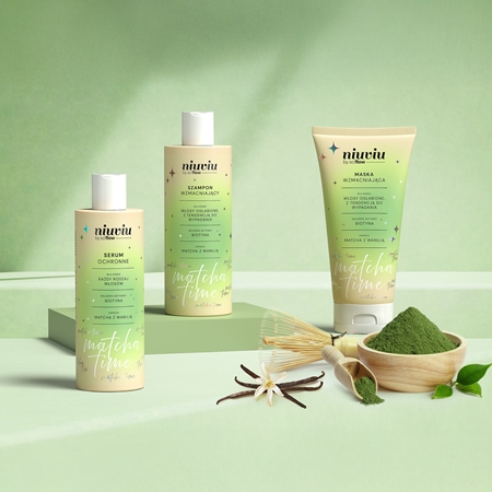 so!flow Matcha Time Protective Hair Serum Fortifying Serum for weak, stressed hair