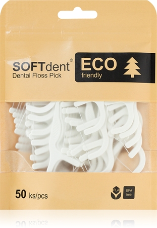 SOFTdent ECO Dental Floss Pick cure-dents à fil dentaire