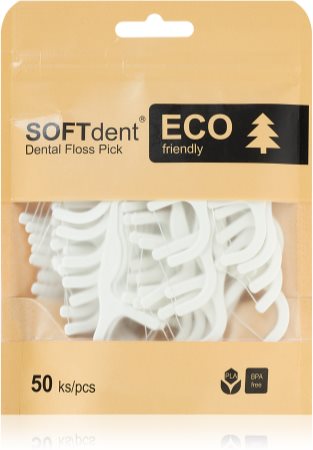 SOFTdent ECO Dental Floss Pick stuzzicadenti con filo interdentale