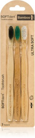 SOFTdent Bamboo Ultra Soft - 3 pack spazzolino da denti in bambù