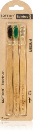SOFTdent Bamboo Medium - 3 pack бамбукова четка за зъби