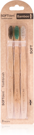 SOFTdent Bamboo Soft - 3 pack Tandborste av bambu