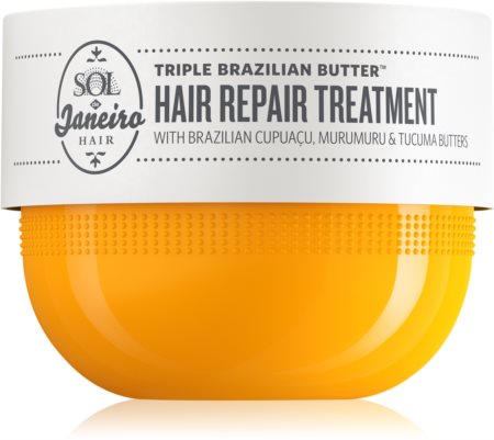 Sol de Janeiro Triple Brazilian Butter™  Hair Repair Treatment intenzíven hidratáló és tápláló maszk száraz és sérült hajra