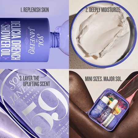 Sol de Janeiro Delicia Drench kit da viaggio per il corpo da donna