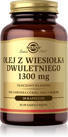 Solgar Olej z Wiesiołka dwuletniego kapsułki do utrzymania prawidłowego poziomu cholesterolu