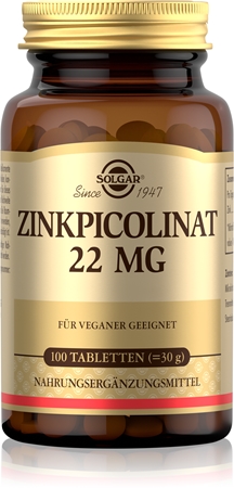 Solgar Zinkpicolinat 22 mg Tabletten für Haare, Nägel und Haut