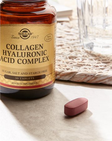 Solgar Collagen Hyaluronic Acid Complex tablety pre krásne vlasy, pleť a nechty