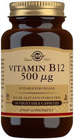 Solgar Vitamin B12 500 mcg podpora správného fungování organismu