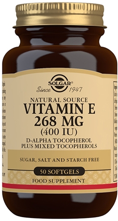 Solgar Vitamin E 400 IU doplněk stravy pro krásné vlasy a pokožku