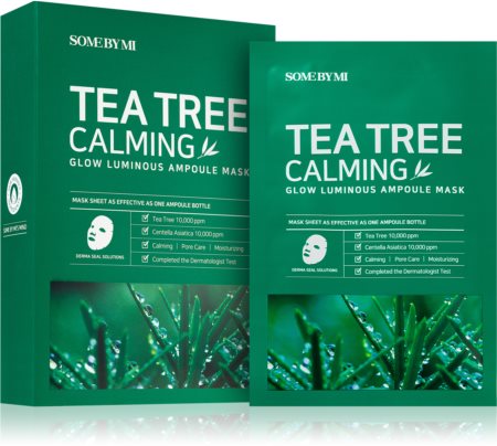 Some By Mi Glow Luminous Tea Tree Calming masque apaisant en tissu pour peaux à problèmes