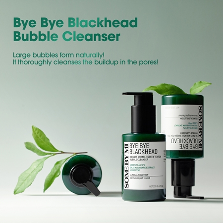 Some By Mi Bye Bye Blackhead 30 Days Miracle Green Tea Tox Bubble Cleanser Active Cleansing Foam to treat blackheads