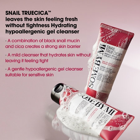 Some By Mi Snail Truecica Miracle Repair Low pH Cel Cleanser rauhoittava puhdistusgeeli rasvoittuvalle ja ongelmaiholle