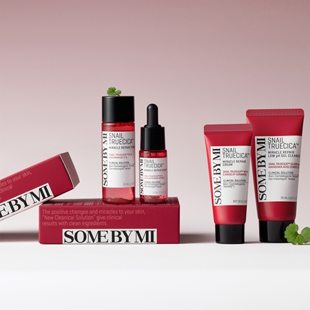 Some By Mi Snail Truecica Miracle Repair Starter Kit coffret cadeau pour peaux sensibles sujettes à l'acné