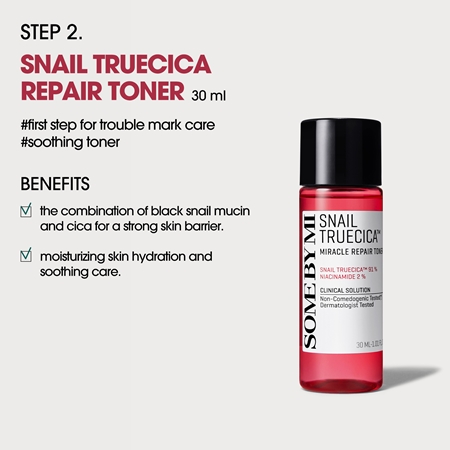 Some By Mi Snail Truecica Miracle Repair Starter Kit Gift Set for sensitive acne-prone skin