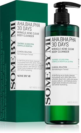 Some By Mi AHA∙BHA∙PHA 30 Days Miracle Acne Clear Body Cleanser gel limpiador espumoso para pieles problemáticas y grasas