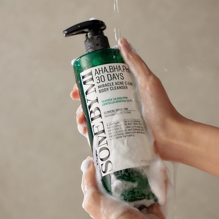Some By Mi AHA∙BHA∙PHA 30 Days Miracle Acne Clear Body Cleanser gel limpiador espumoso para pieles problemáticas y grasas