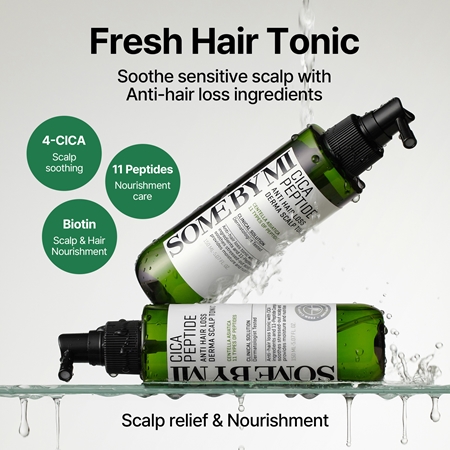 Some By Mi Cica Peptide Derma Scalp Tonic hydratační a vyživující tonikum proti vypadávání vlasů