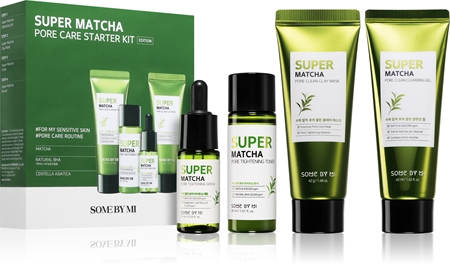 Some By Mi Super Matcha Pore Care Starter Kit coffret cadeau pour resserrer les pores et pour un look mat