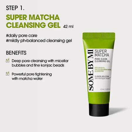 Some By Mi Super Matcha Pore Care Starter Kit Gift Set to tighten pores and mattify the skin