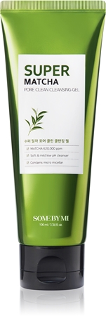 Some By Mi Super Matcha Pore Clean gel de limpeza suave para poros dilatados