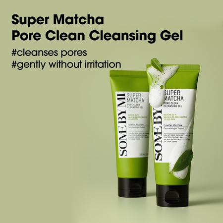 Some By Mi Super Matcha Pore Clean Cleansing Gel Gentle Cleansing Gel for enlarged pores