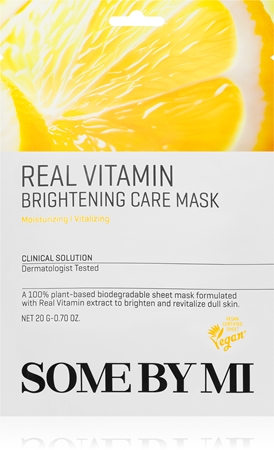 Some By Mi Clinical Solution Vitamin Brightening Care Mask masque tissu éclat aux effets antioxydants