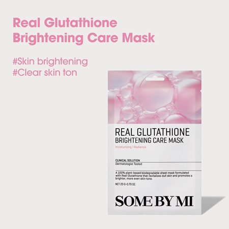 Some By Mi Clinical Solution Glutathione Brightening Care Mask Brightening Face Sheet Mask to even out skin tone