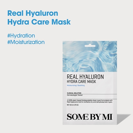 Some By Mi Clinical Solution Hyaluron Hydra Care Mask Moisturising face sheet mask with soothing effect