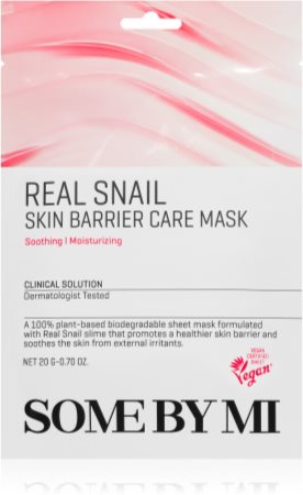 Some By Mi Daily Solution Snail Skin Barrier Care Mask máscara em folha com efeito fortificante para regeneração e renovação de pele