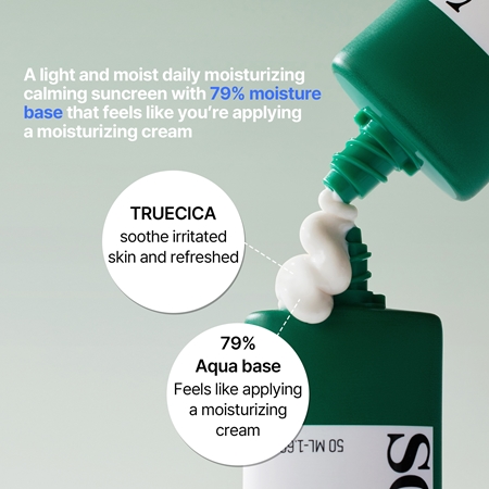 Some By Mi Truecica Aqua Calming Suncream Soothing Protective Emulsion SPF 50+