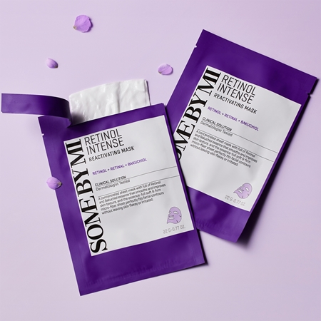 Some By Mi Retinol Intense Reactivating Mask mască textilă cu efect antirid pentru ten matur