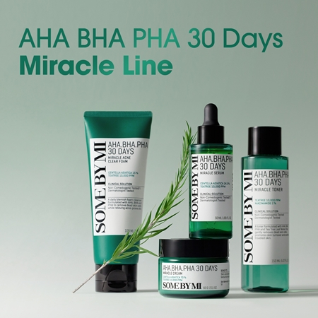 Some By Mi AHA∙BHA∙PHA 30 Days Miracle Acne Clear Foam deep-cleansing mousse for problem skin, acne